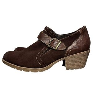 Earth Origins Oakland Addie Womens Brown Suede Zipper Ankle & Booties Boots
